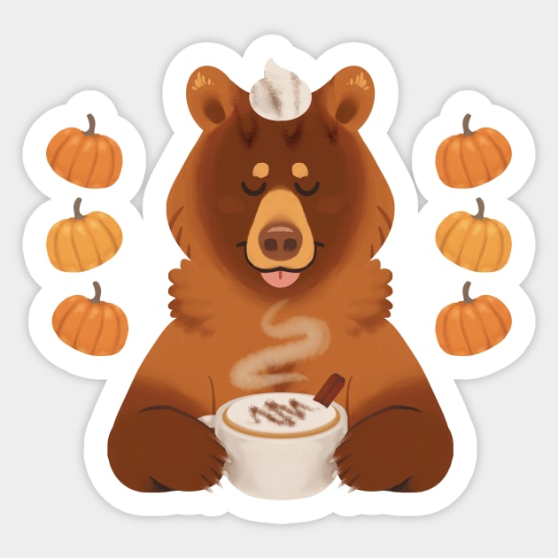 pumpkin spice bear Sticker by buttercreambear